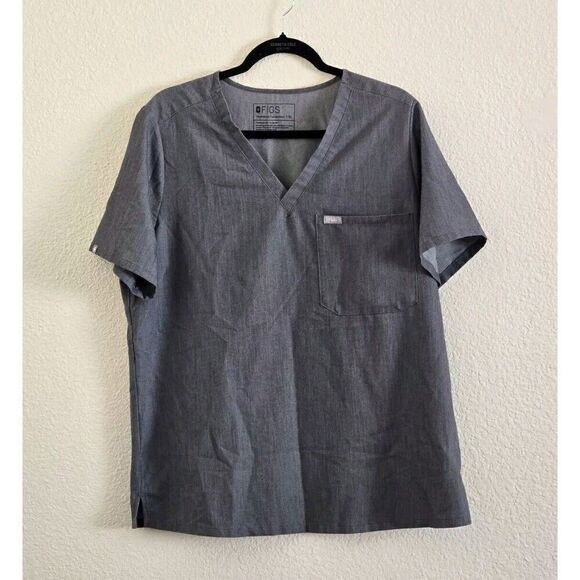 Figs Catrina Scrub Top One Pocket Graphite Size XL Gray - Picture 2 of 8